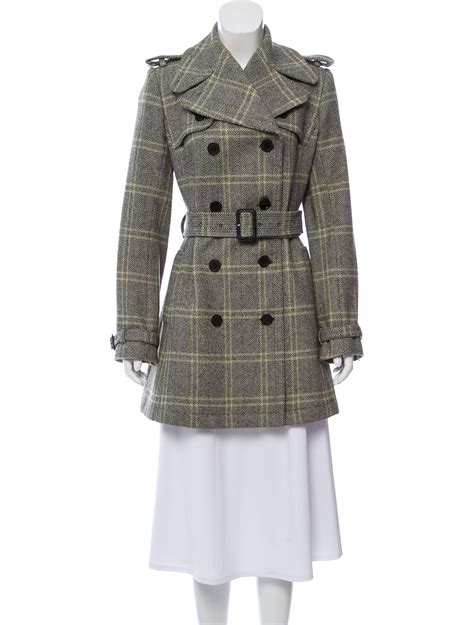 burberry halliday plaid double breasted wool coat|Burberry cashmere cape coat.